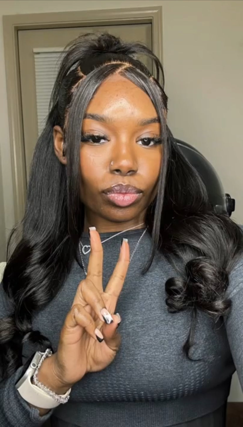 loose wave frontal wig, loose wave hair, virgin human hair, virgin hair wig, 13x6 frontal wig