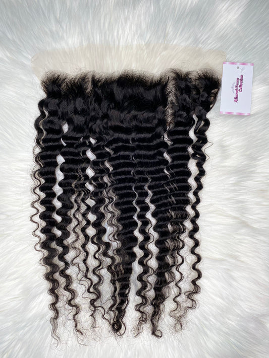 Deep Wave Lace Frontal, Deep Wave Frontal, Lace Frontal, 13x4 Lace Frontal, 13x6 Lace Frontal, Transparent Lace Frontal, HD Lace Frontal, Tangle-Free Hair Extensions, Allured Crowns Collection