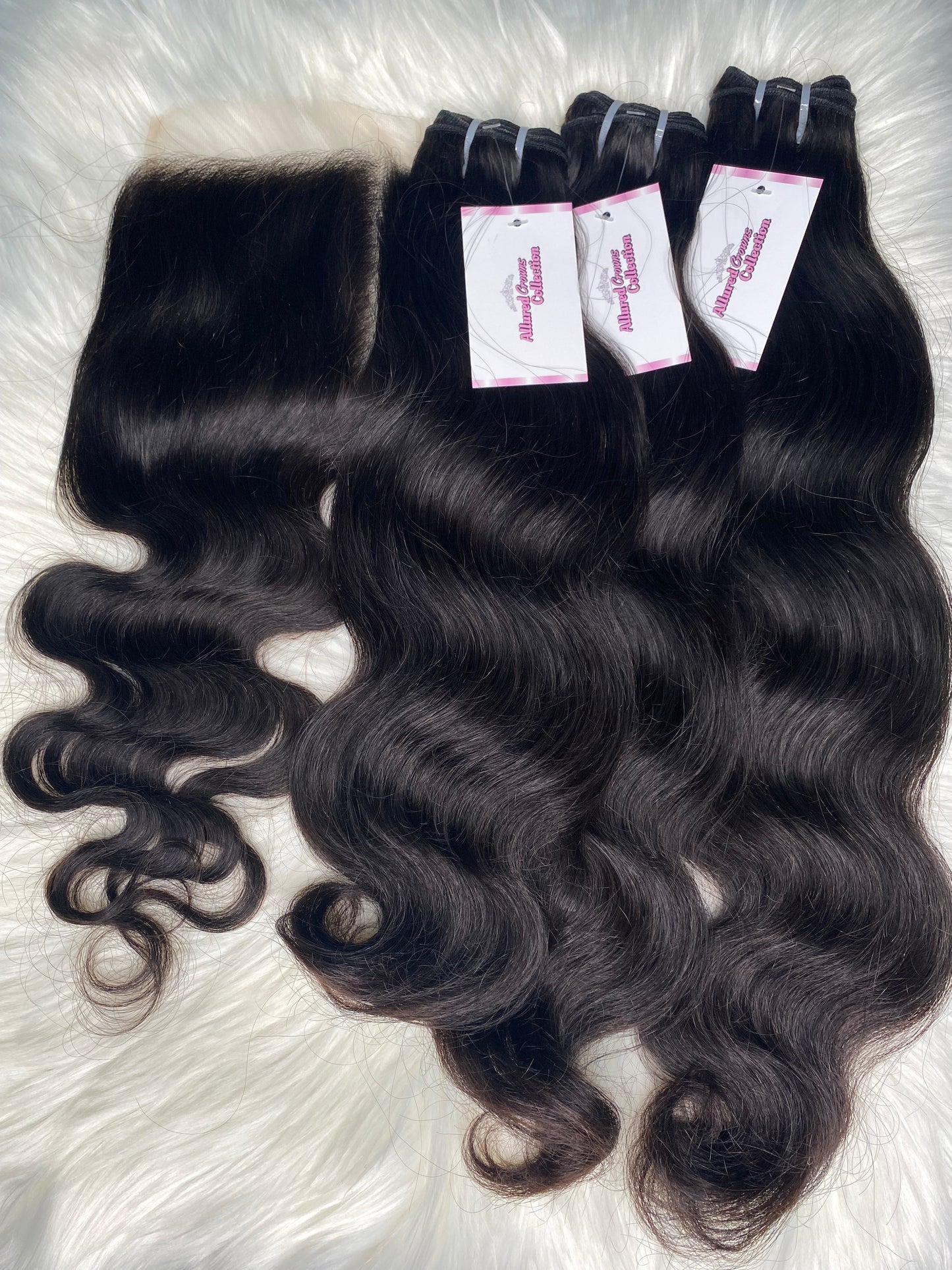 Body Wave Bundle Deal- 18,20,22 w/ Closure- 18” (Ready To Ship)
