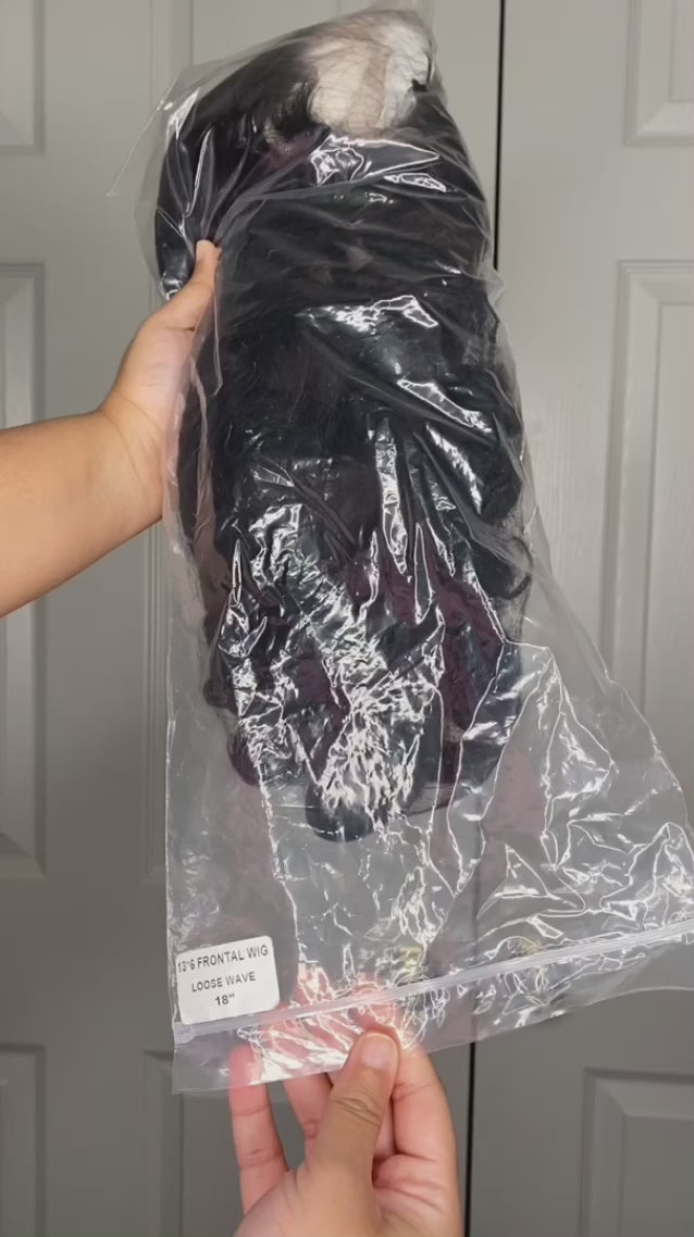 frontal wig, loose wave hair, loose wave virgin hair, virgin human hair wig, 13x6 frontal wig